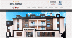 Desktop Screenshot of hotelkanarek.cz