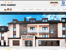 Tablet Screenshot of hotelkanarek.cz